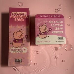 Collagen Cleansing Foam & Lifting Cream - Pink Packaging